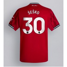 Manchester United Benjamin Sesko #30 Hemmatröja 2025-26 Korta ärmar